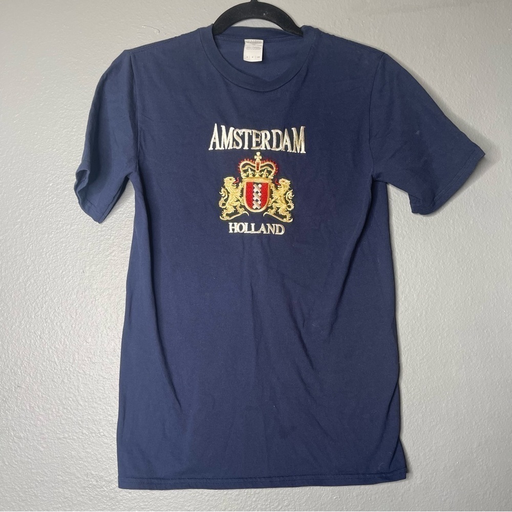 Holland Amsterdam Short Sleeve Embroidered T Shirt